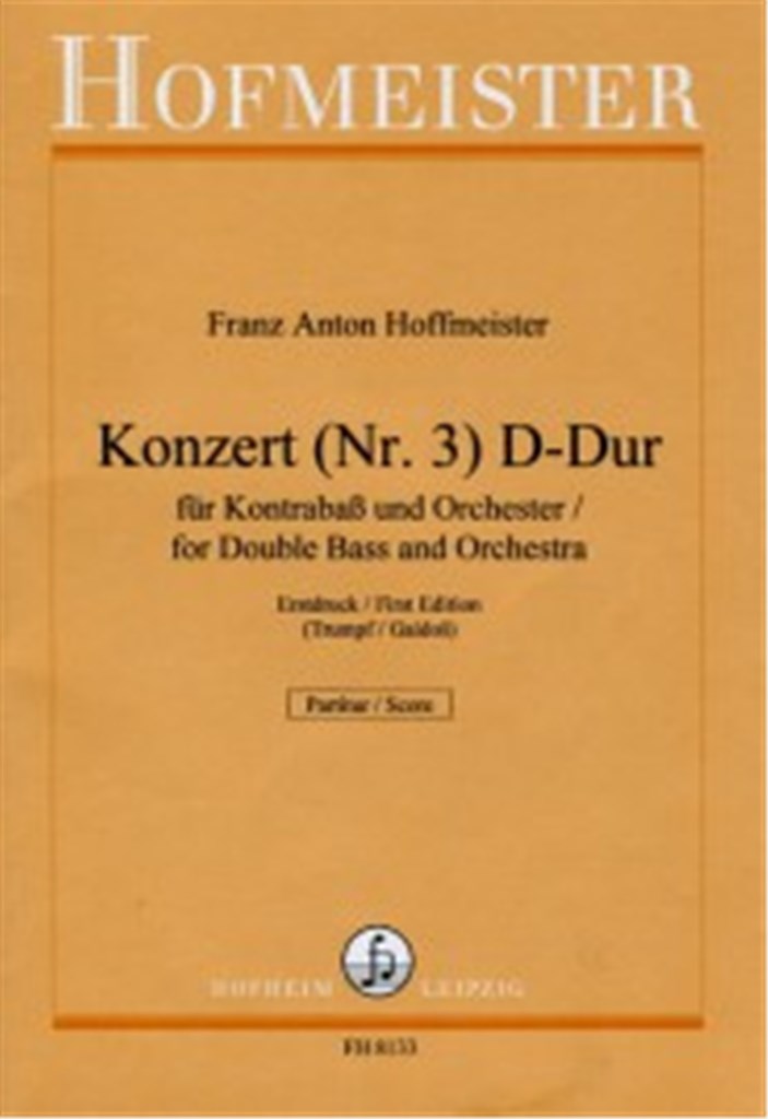Konzert Nr. 3)D-Dur für KontraBass und Orchester
