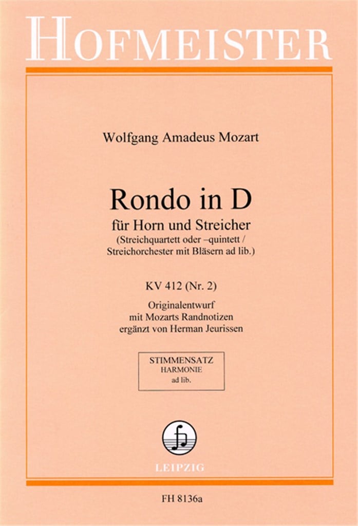 Rondo in D für Horn und Streicher, KV 412 (Nr. 2)