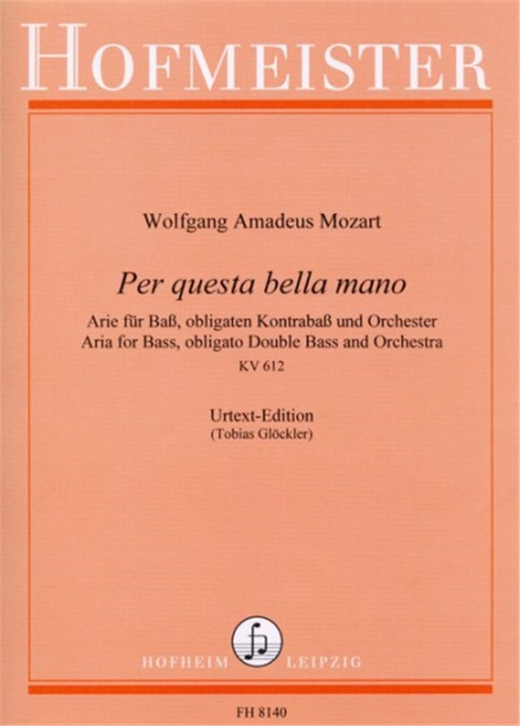 Per questa bella mano, KV 612