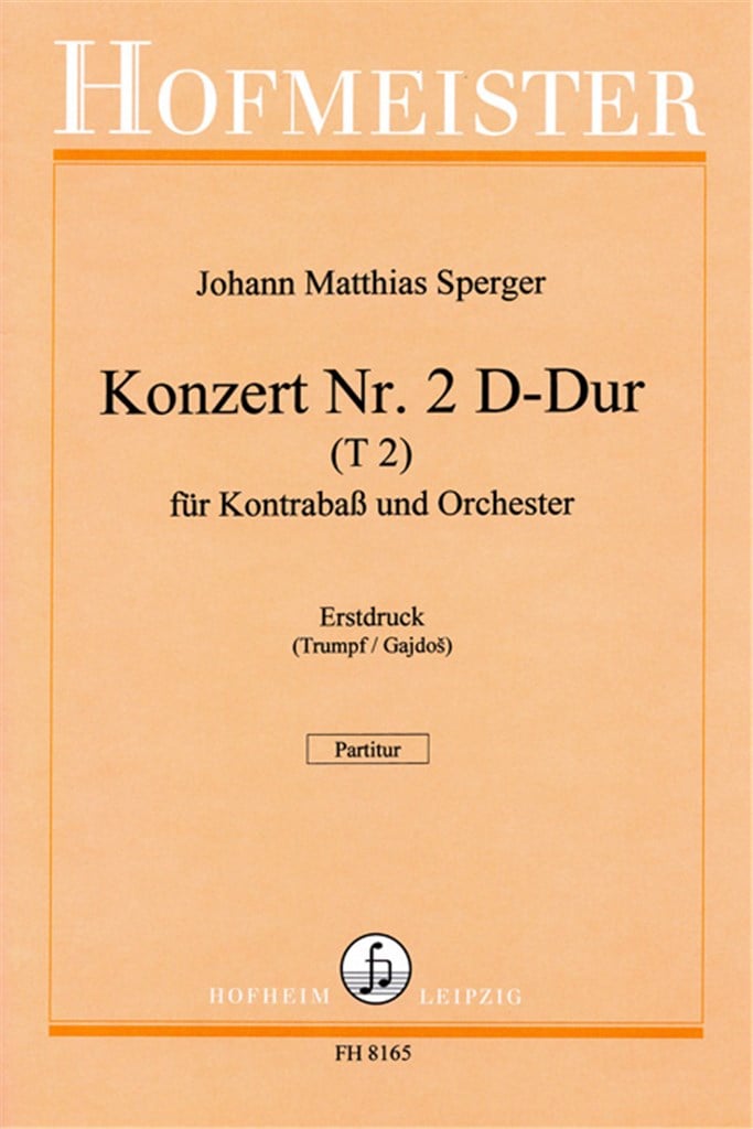 Konzert Nr. 2 D-Dur für Double Bass und Orchester