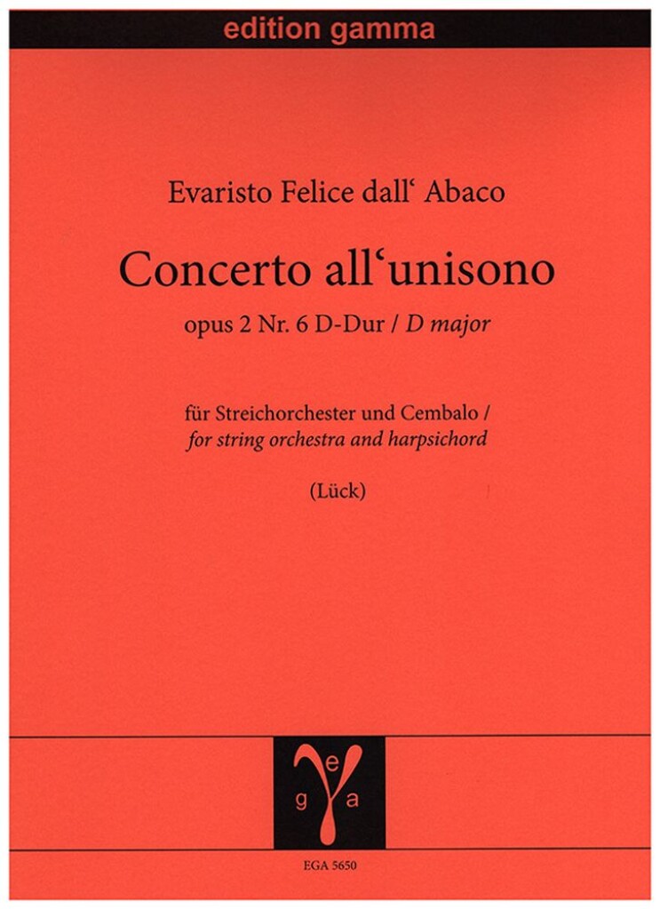 Concerto all'unisono op. 2 Nr. 6 D-Dur