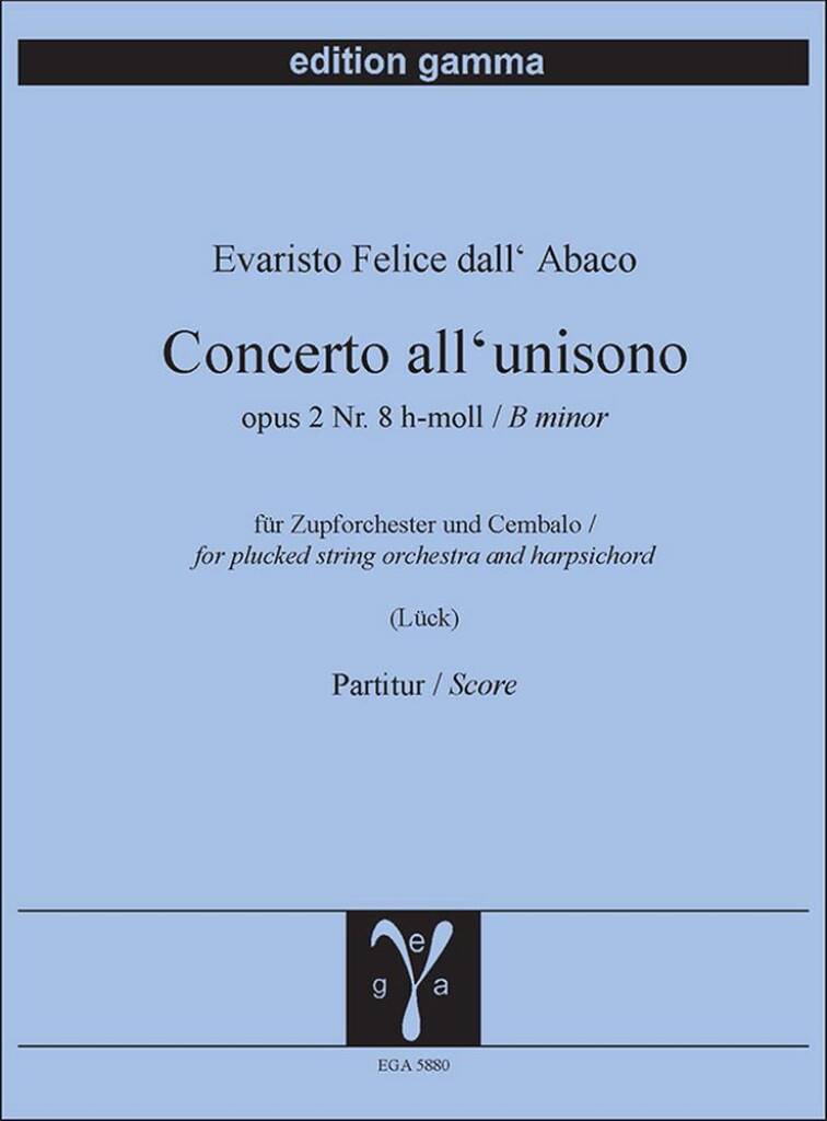 Concerto all'unisono opus 2 Nr. 8 h-moll