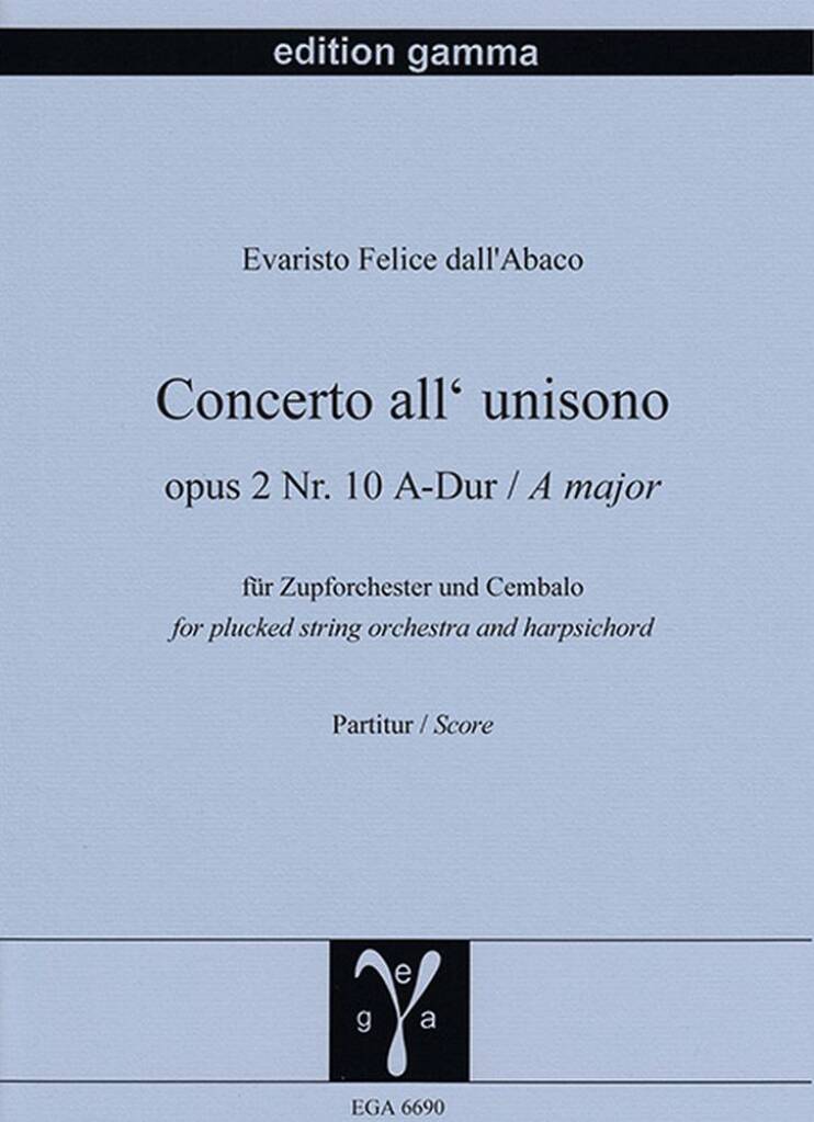 Concerto all'unisono op. 2 Nr. 10 A-Dur