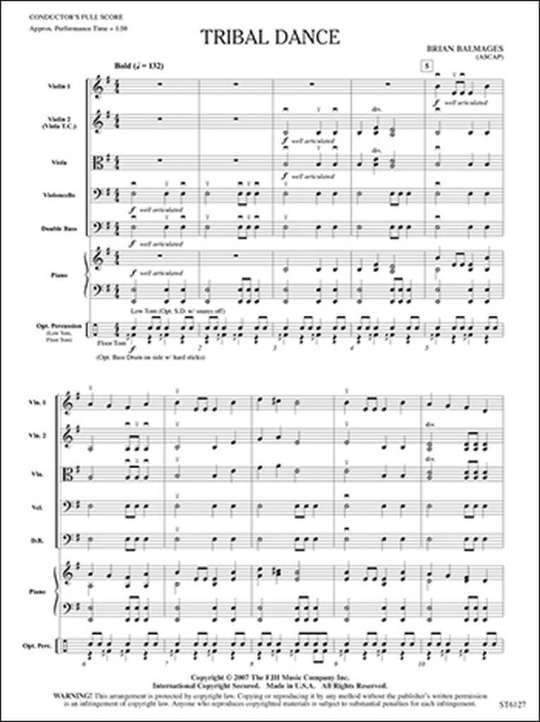 Tribal Dance (Score and Parts)