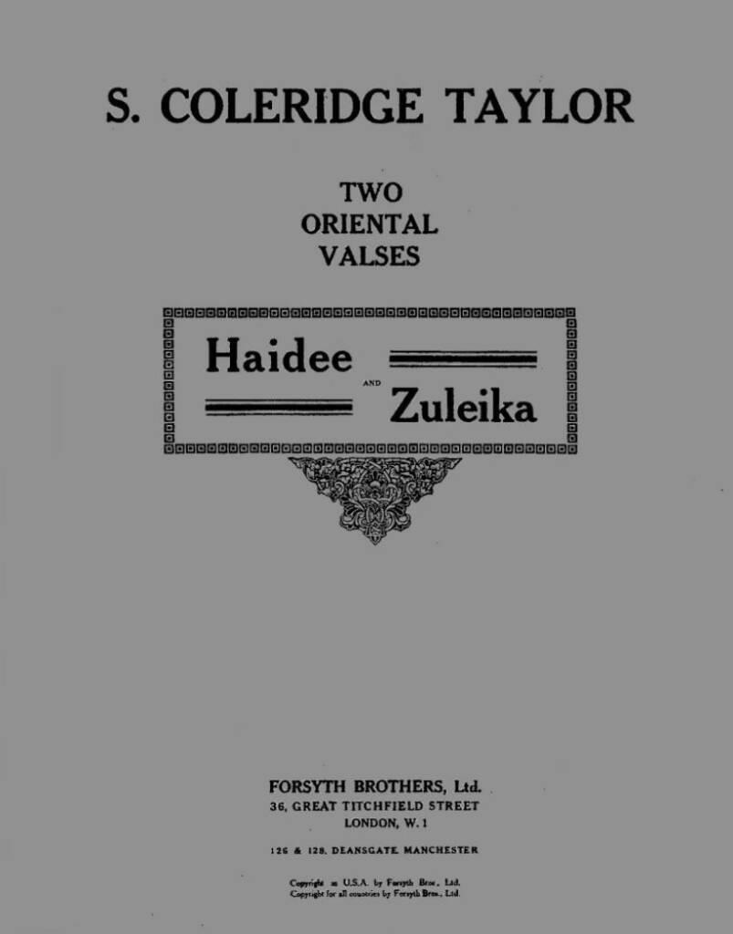 Haidee and Zuleika
