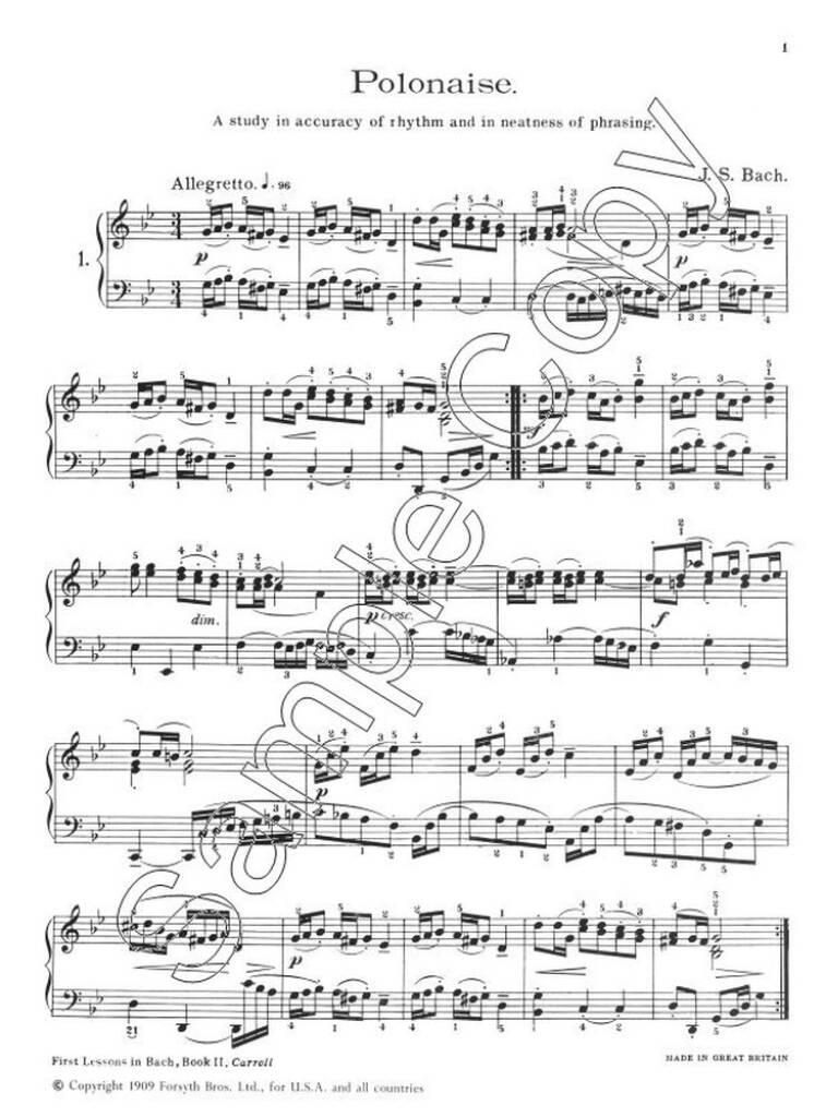 First Lessons Bach 2