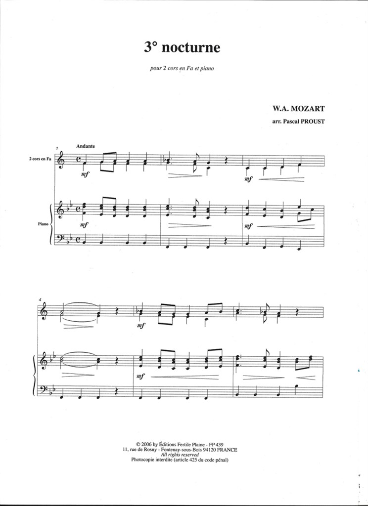 Nocturne D'après Mozart
