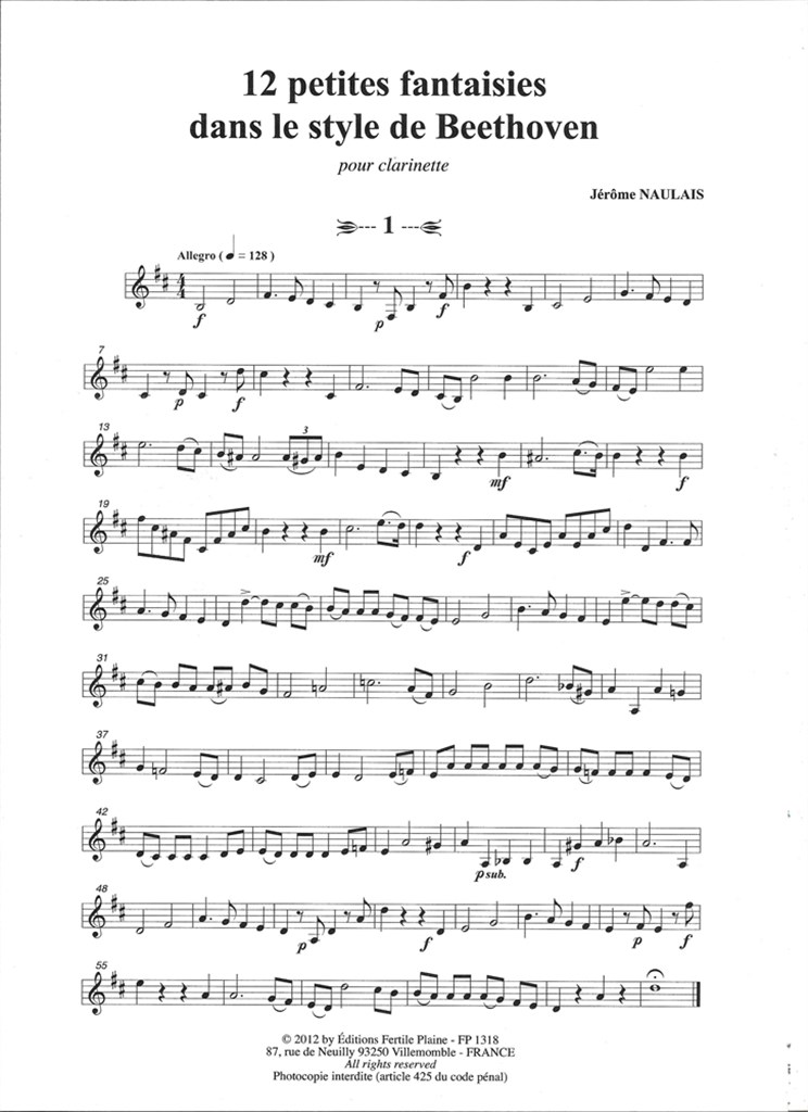 12 Petites Fantaisies Dans Le Style De Beethoven
