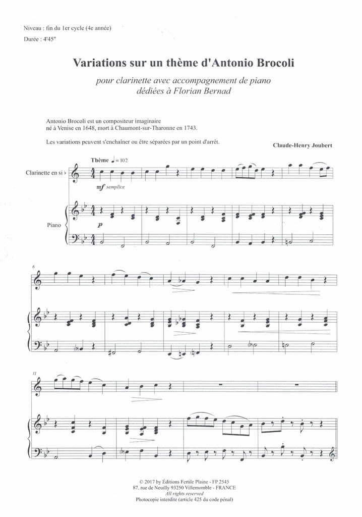 Variations Sur Un Thème D'A. Brocoli
