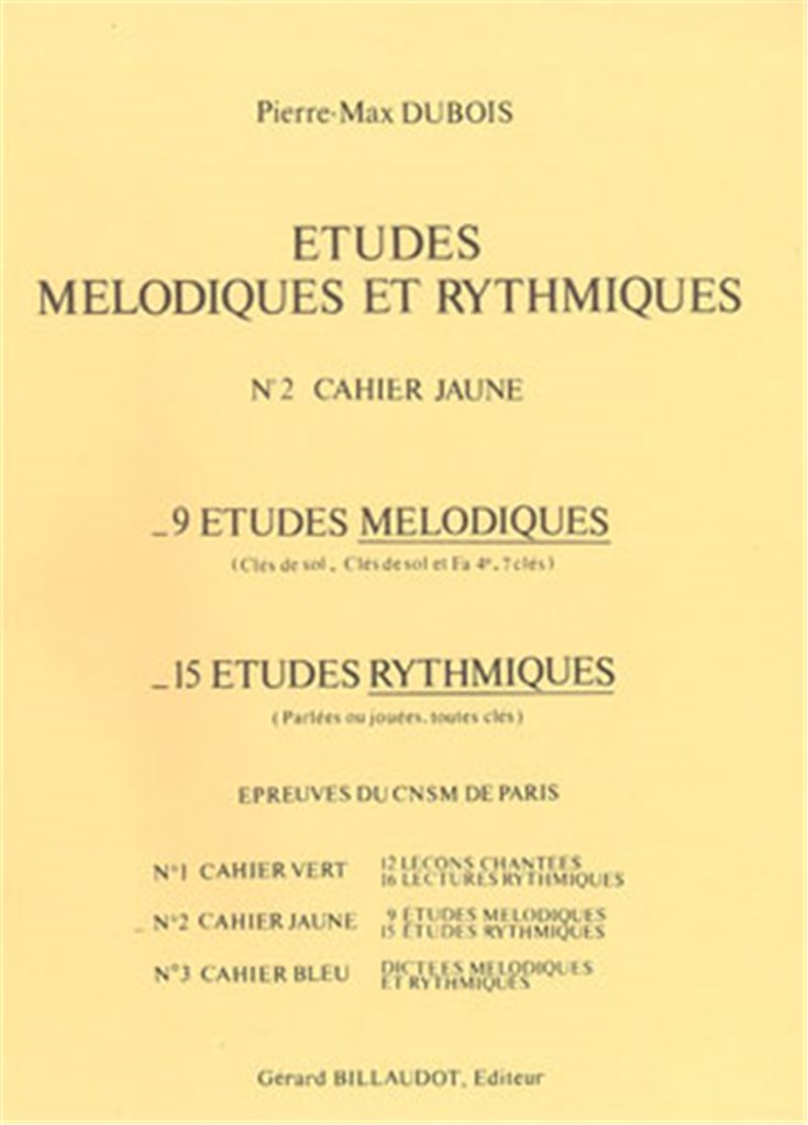 Etudes Melodiques Et Rythmiques Volume 2