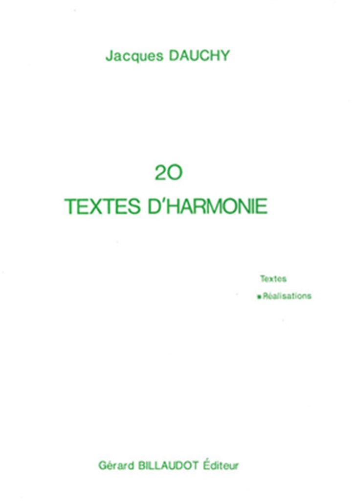 20 Textes D'Harmonie - Realisations