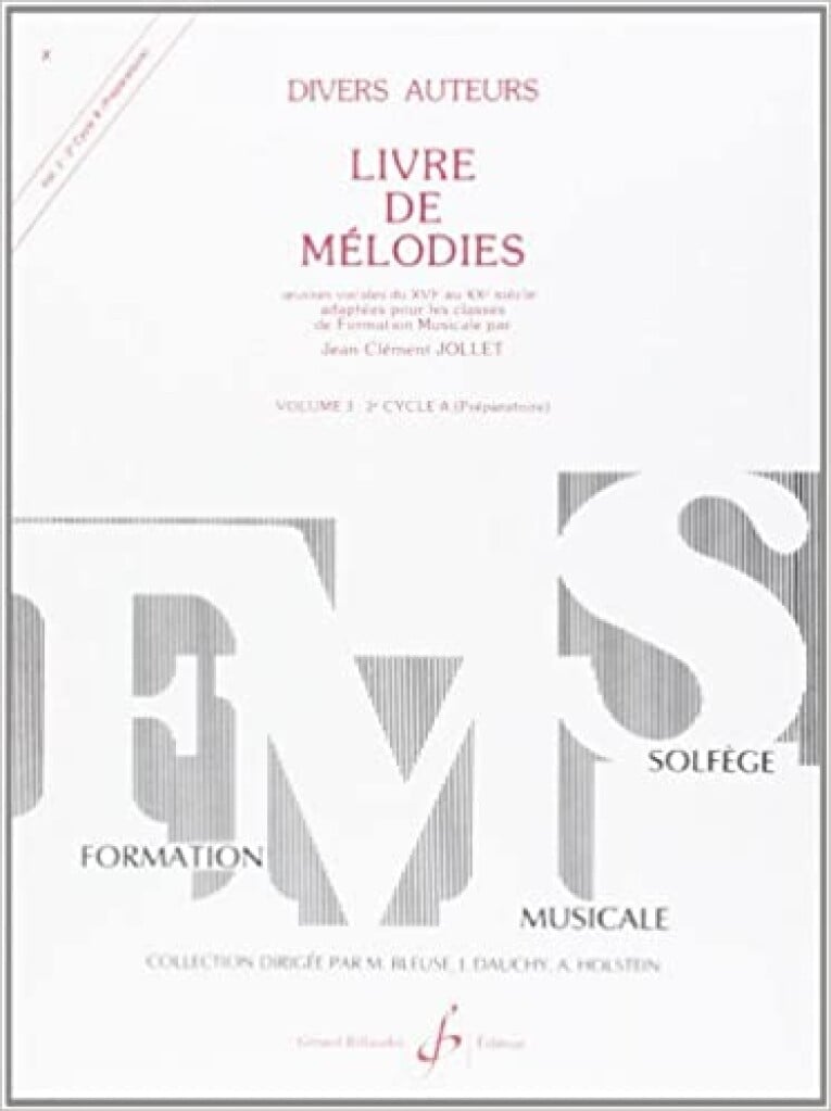 Livre De Melodies Volume 3