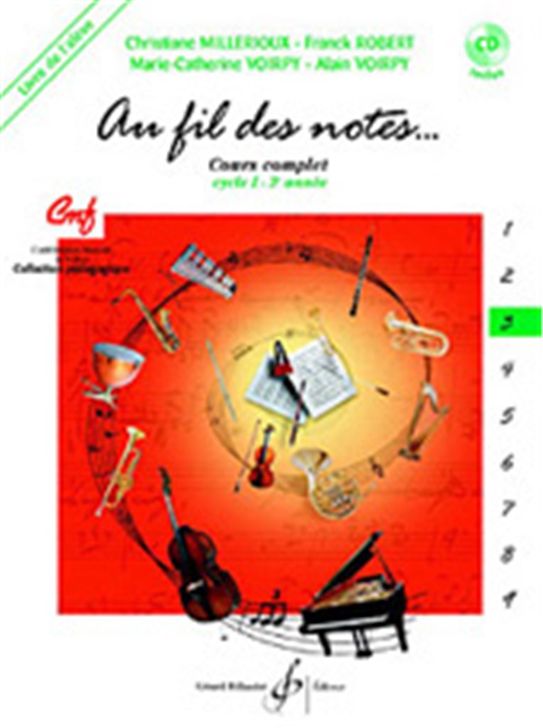 Au fil des Notes - Volume 3 - livre de l'élève
