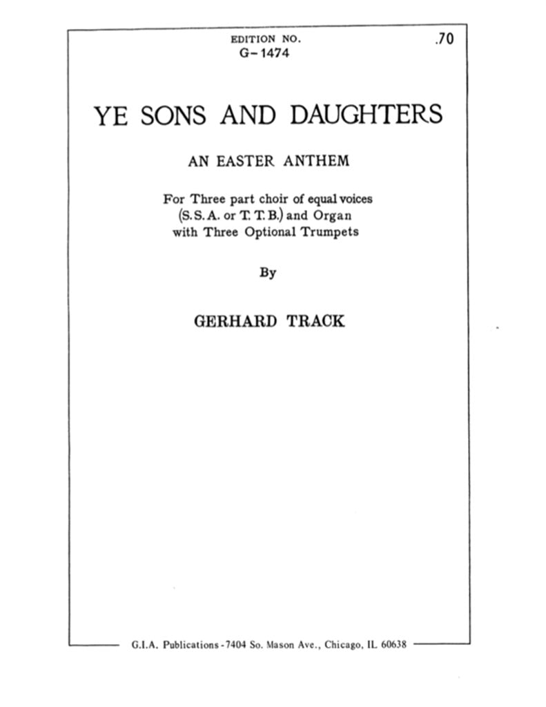 Ye Sons and Daughters: An Easter Anthem