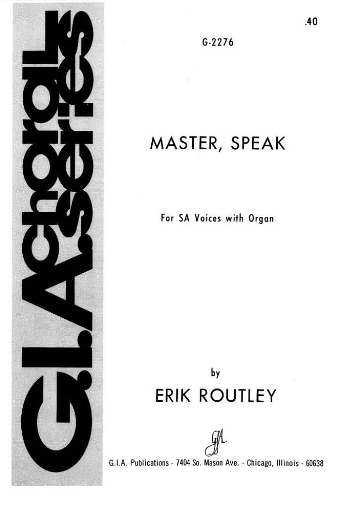 Master, Speak