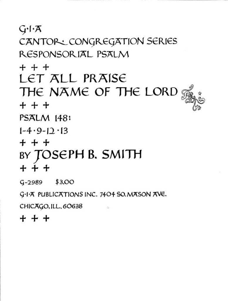 Let All Praise the Name of the Lord Psalm 148
