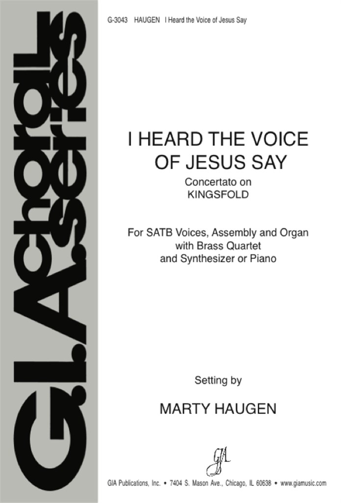 I Heard the Voice of Jesus Say Voice Part