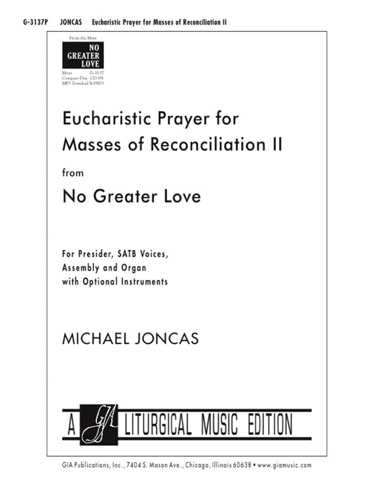 Euch. Prayer for Masses of Reconciliation II