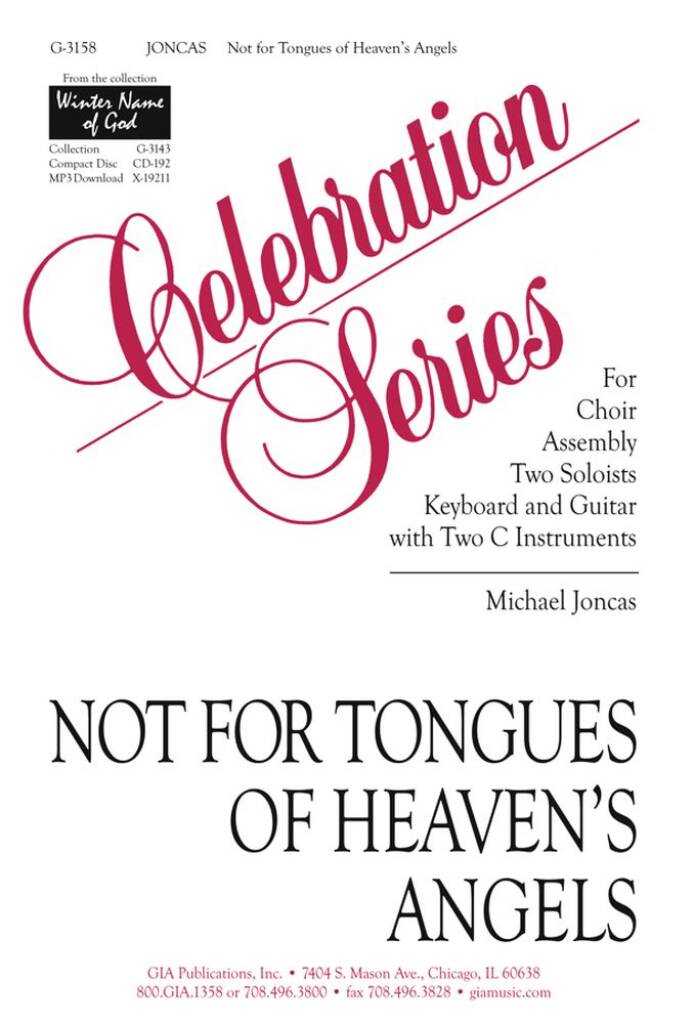 Not for Tongues of Heaven's Angels