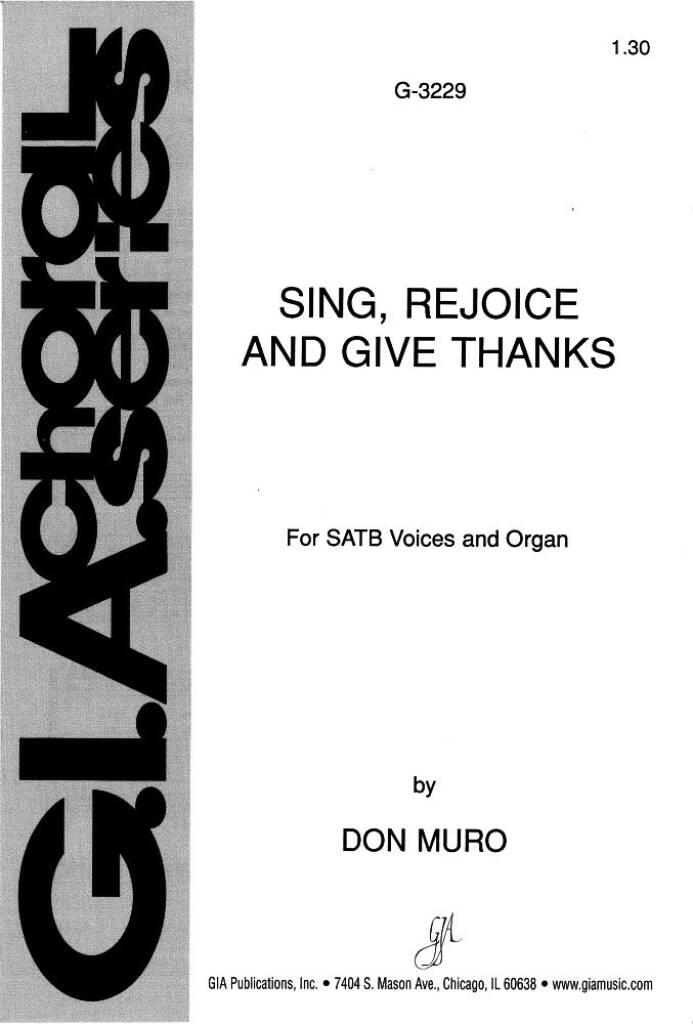 Sing, Rejoice and Give Thanks