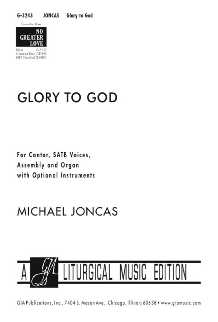 Glory to God from No Greater Love