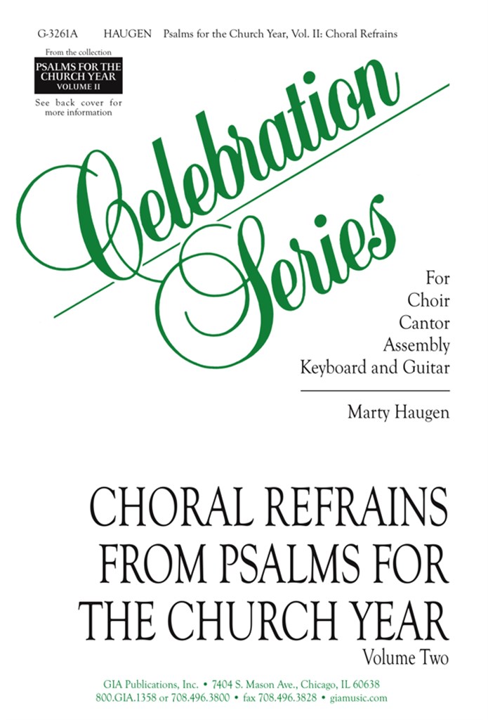 Psalms for the Church Year-Vol. 2, Choral refrains