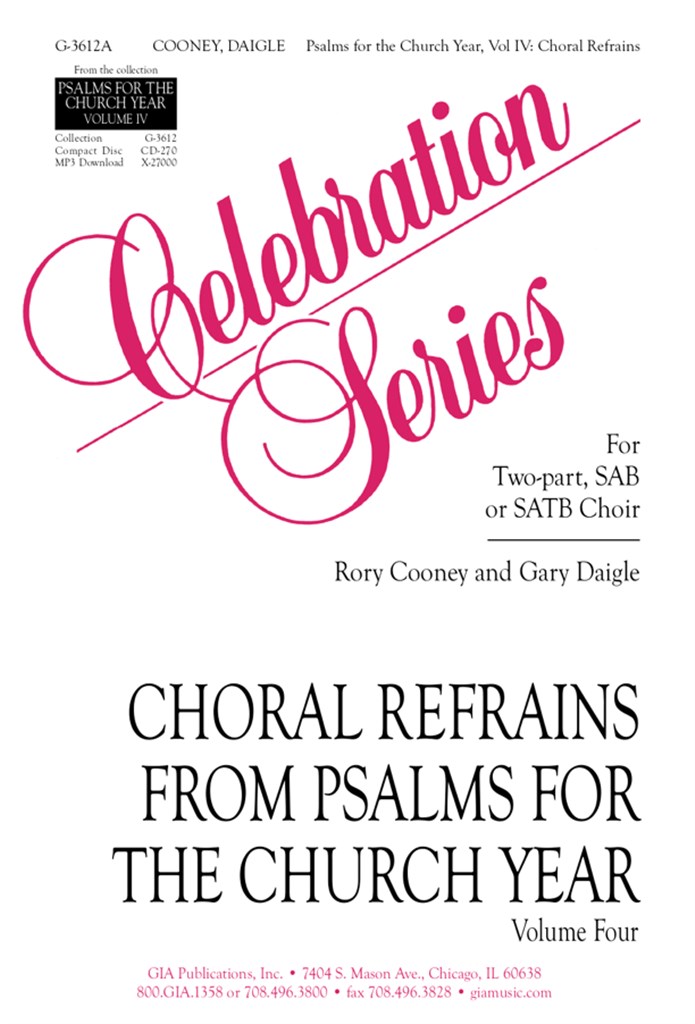 Psalms for the Church Year-Vol. 4, Choral refrains
