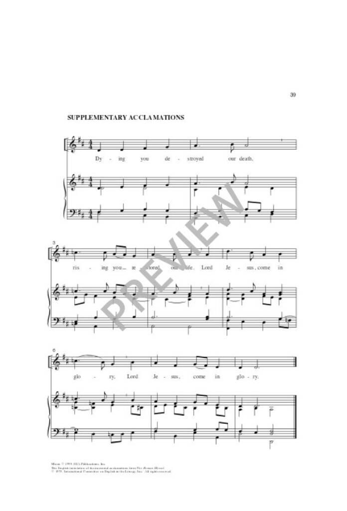 Mass for the City - Vocal/Organ