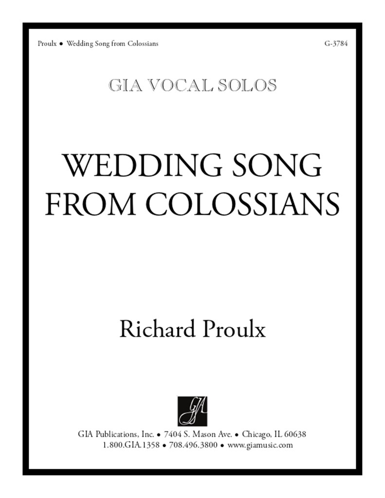 Wedding Song from Colossians