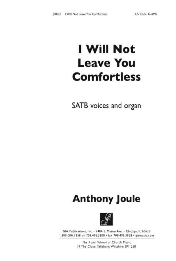 I Will Not Leave You Comfortless