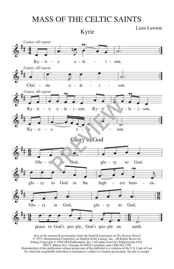 Mass of the Celtic Saints
