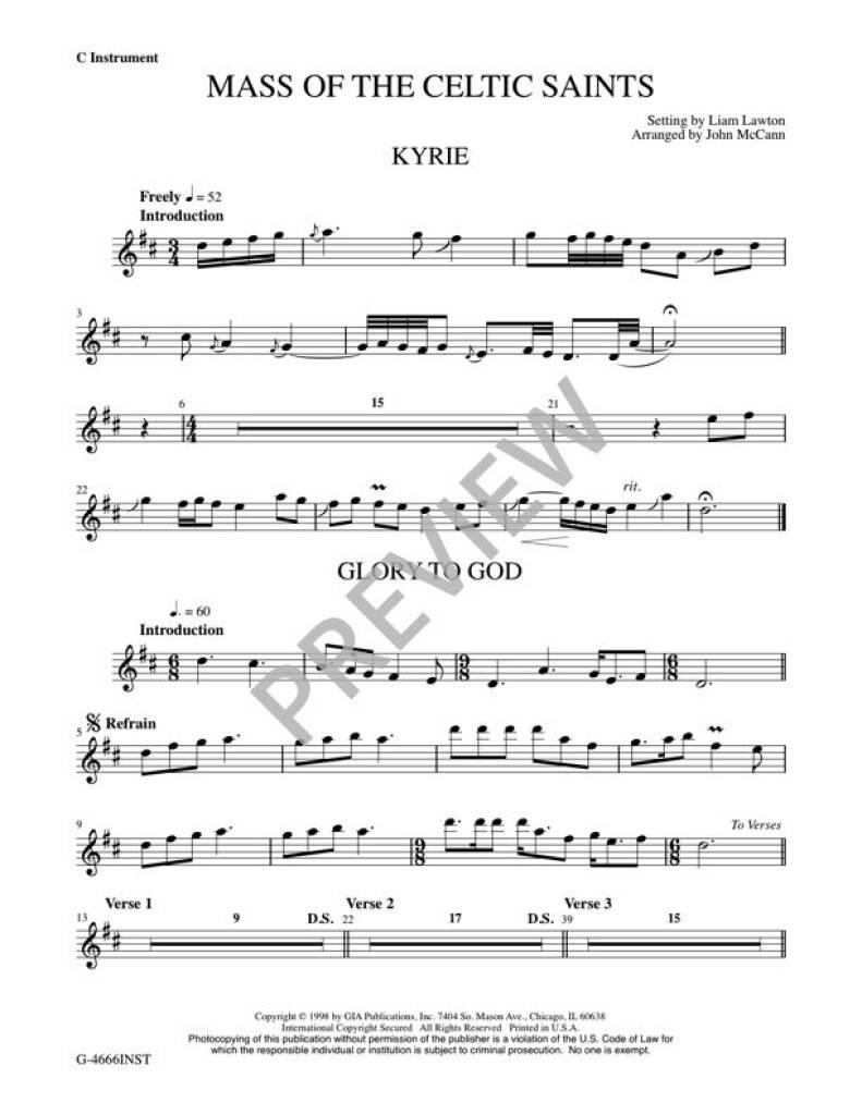 Mass of the Celtic Saints - Instrumental Part