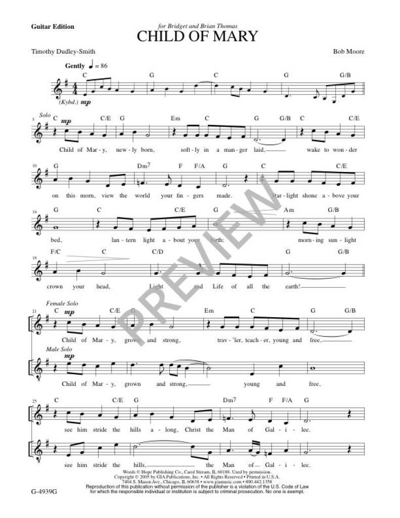 Child of Mary - Guitar Edition
