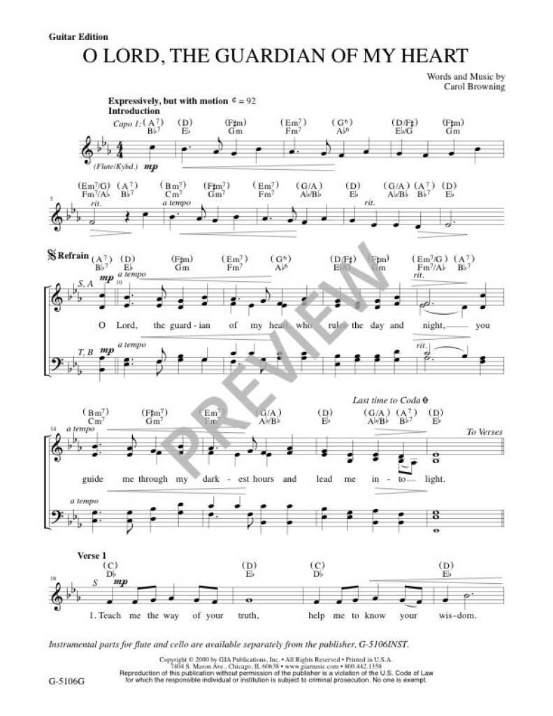 O Lord, The Guardian of My Heart - Guitar Edition