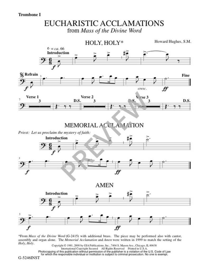 Euch Acclamations from the Mass of the Divine Word