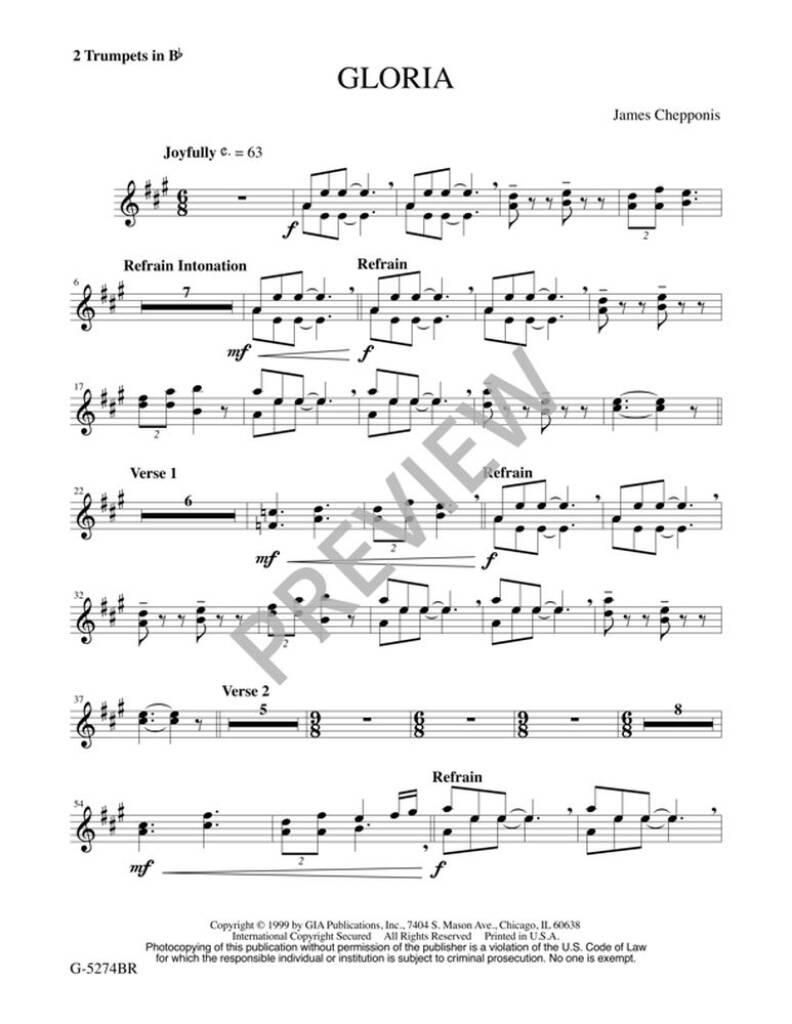 Gloria from Jubilation Mass - Brass parts