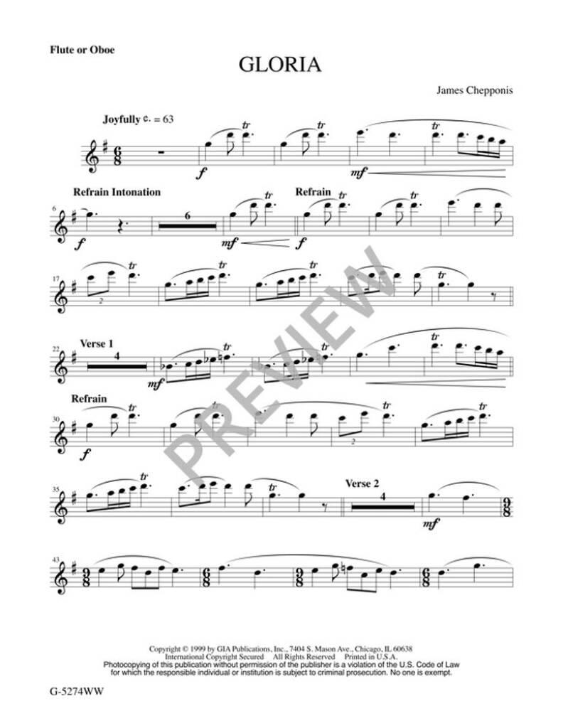 Gloria from Jubilation Mass - Woodwind
