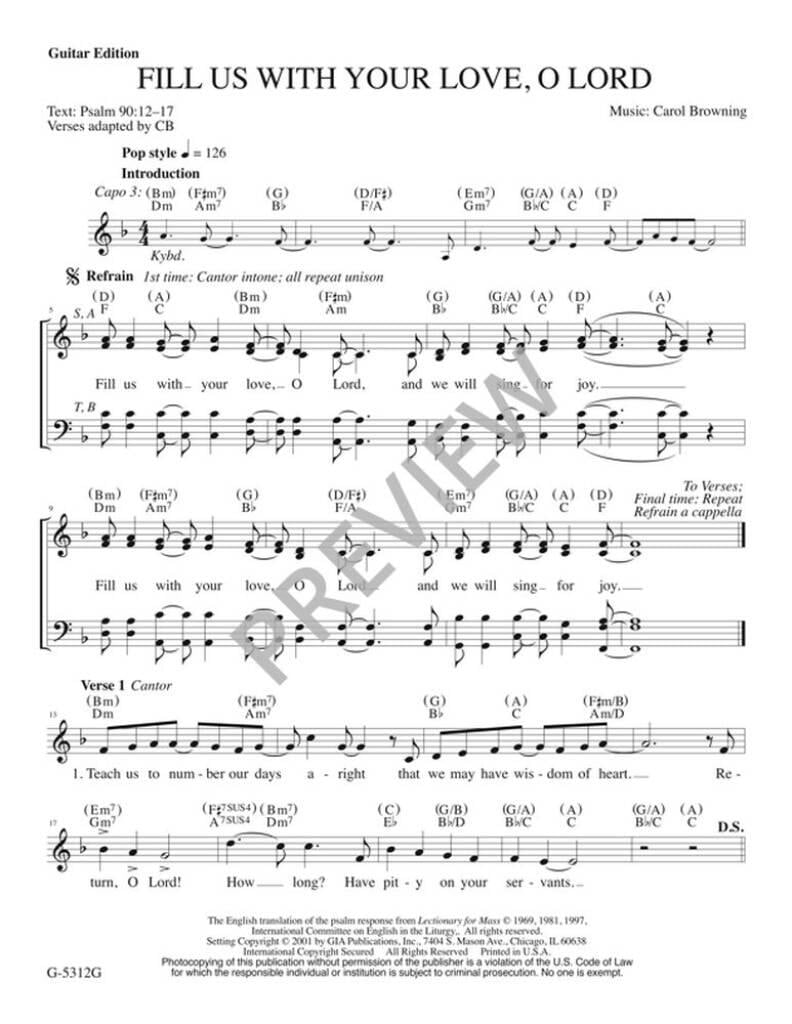Fill Us with Your Love, O Lord - Guitar Edition