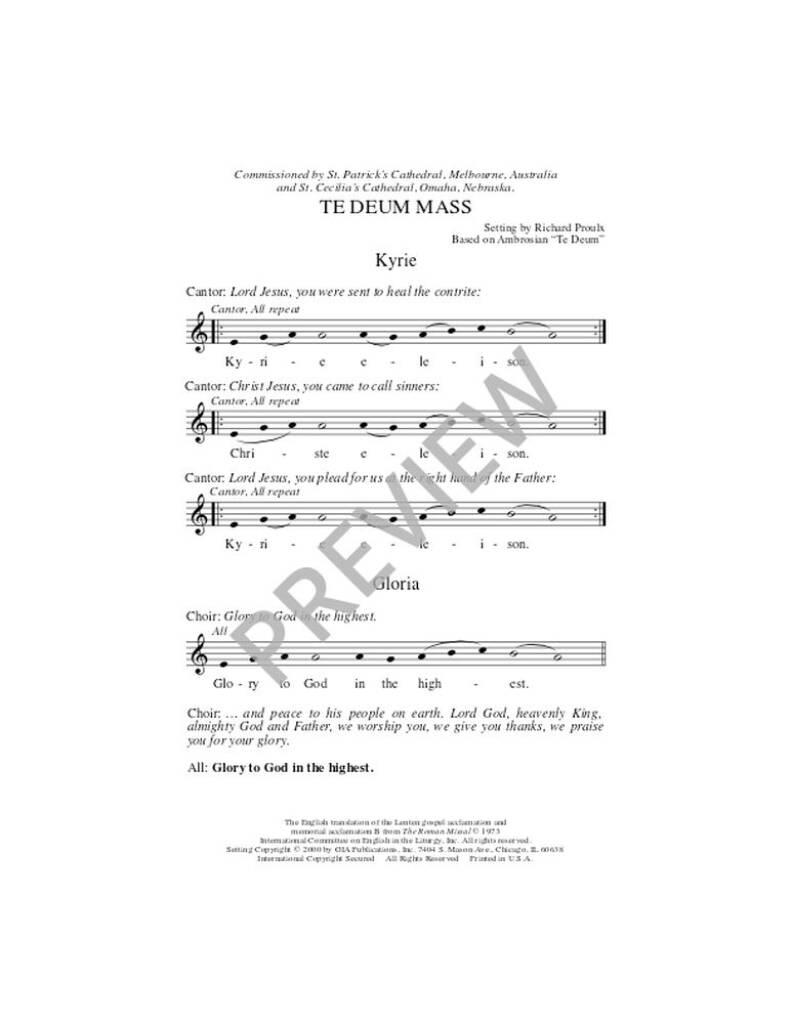 Te Deum Mass - Assembly Edition