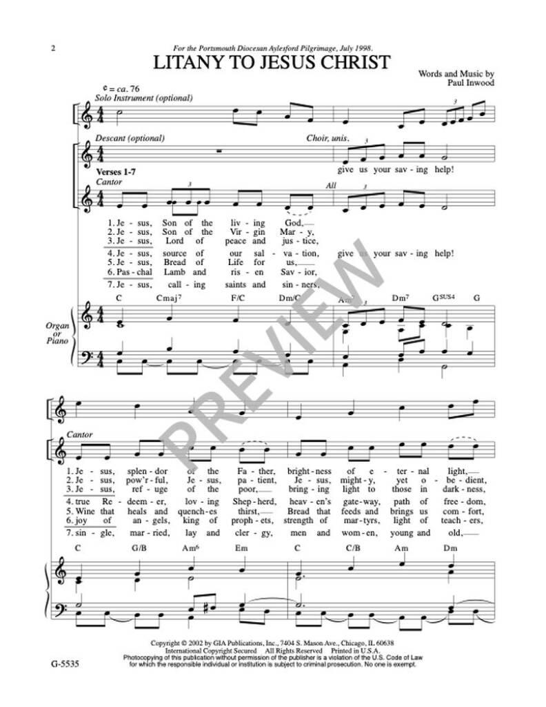 Litany to Jesus Christ