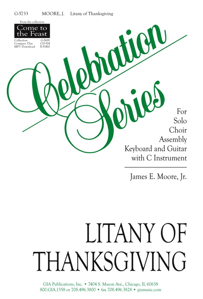 Litany of Thanksgiving