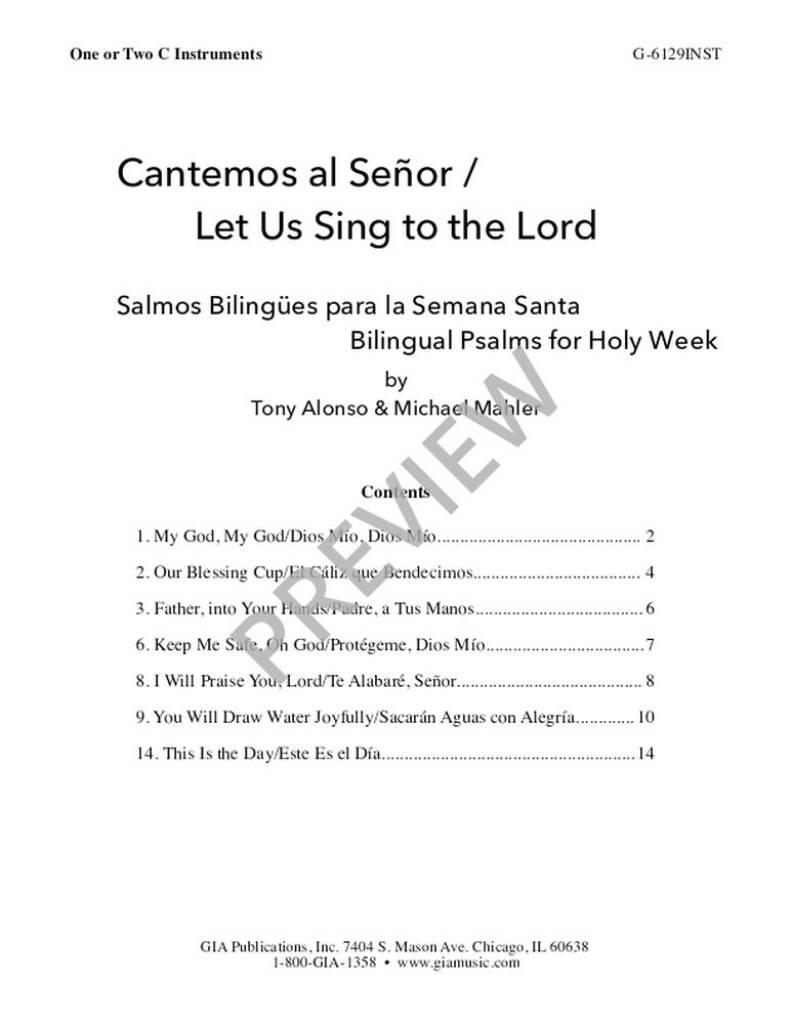 Let us sing to the Lord - Instrumental Part