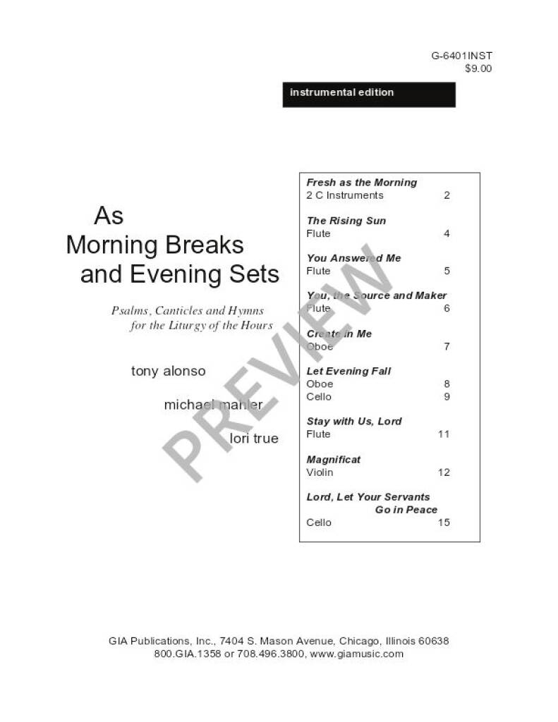 As Morning Breaks and Evening Sets
