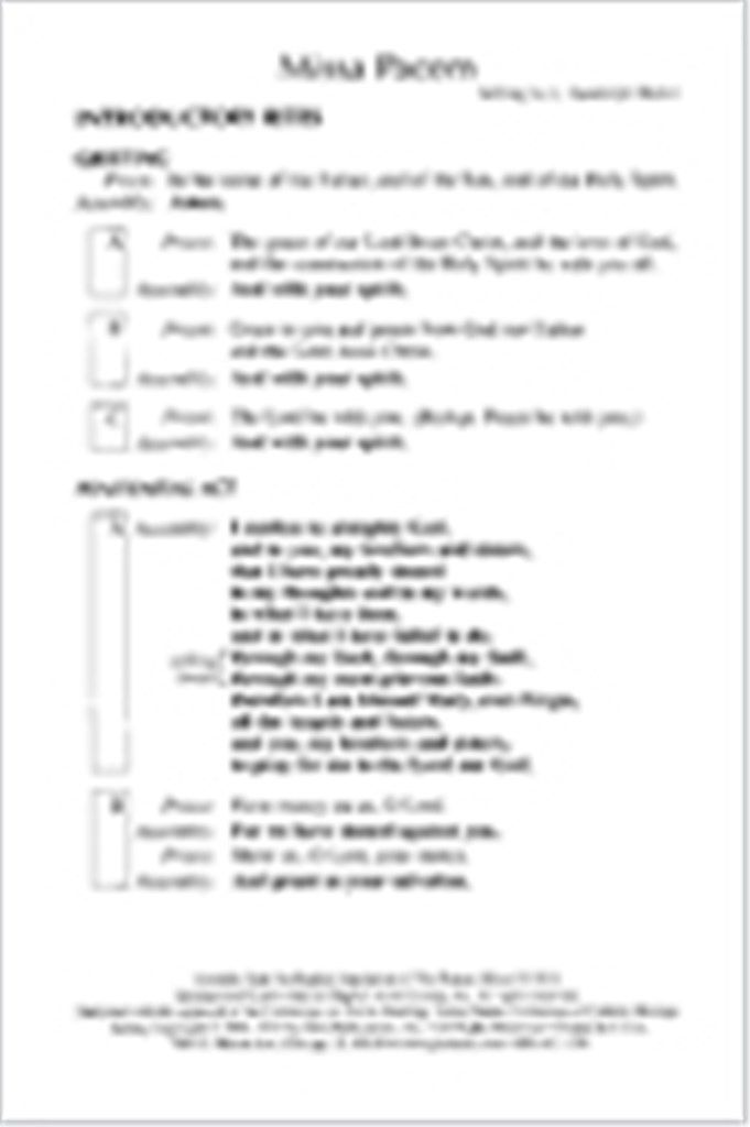Missa Pacem - Assembly