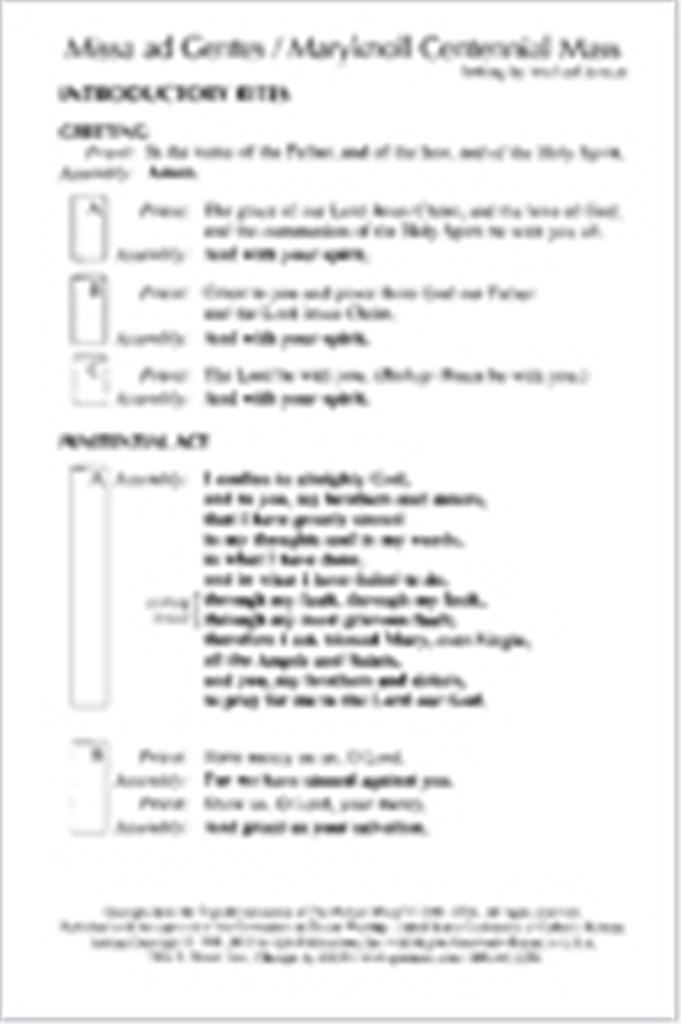 Missa ad Gentes: Maryknoll Centennial Mass