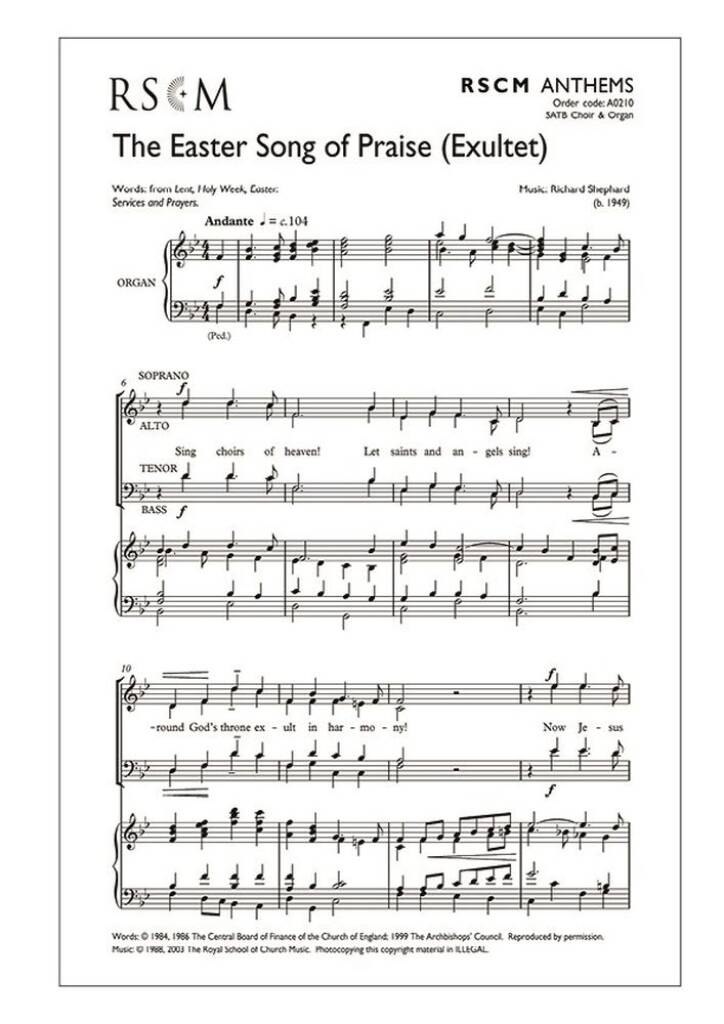 The Easter Song of Praise (Exultet)