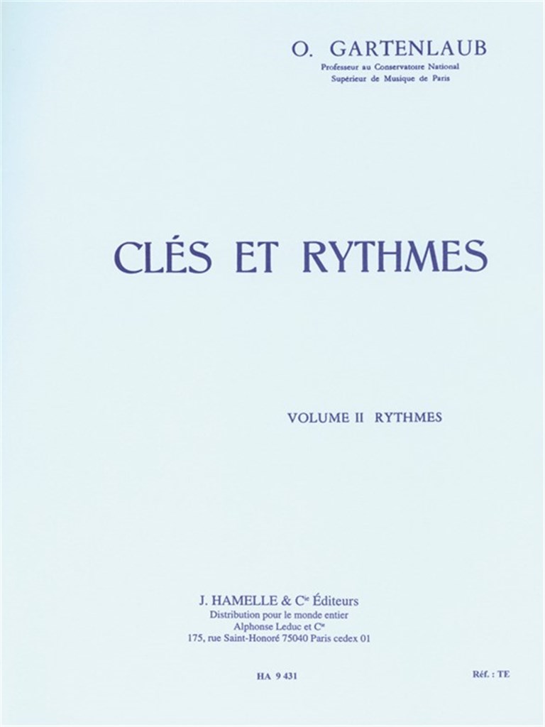 Cles Et Rythmes - Volume II Rythmes Book