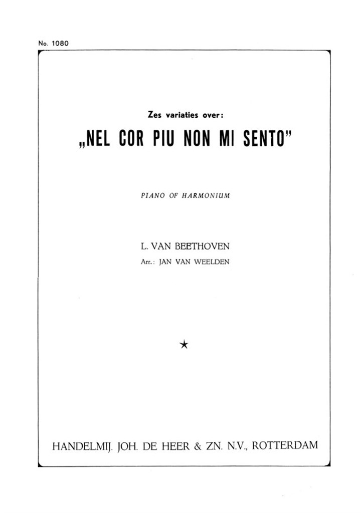 Nel Cor Piu Non Mi Sento ( Variaties )