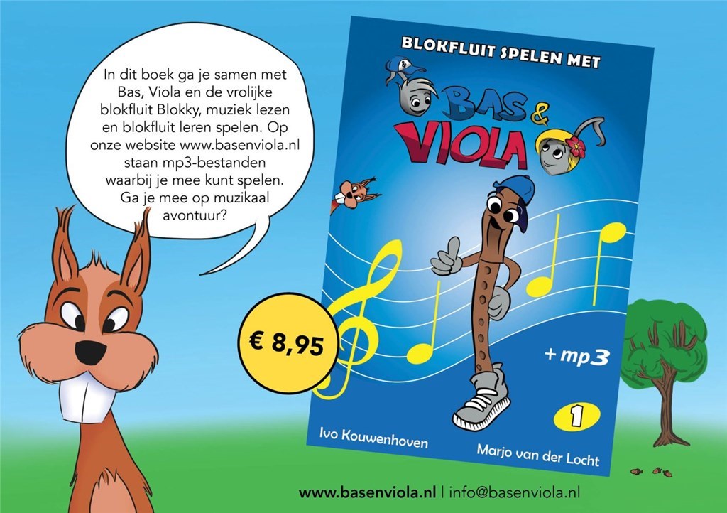 Blokfluit Spelen Met Bas en Viola