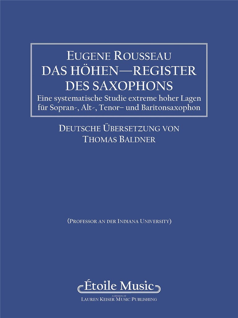 Saxophone High Tones - German Edition
